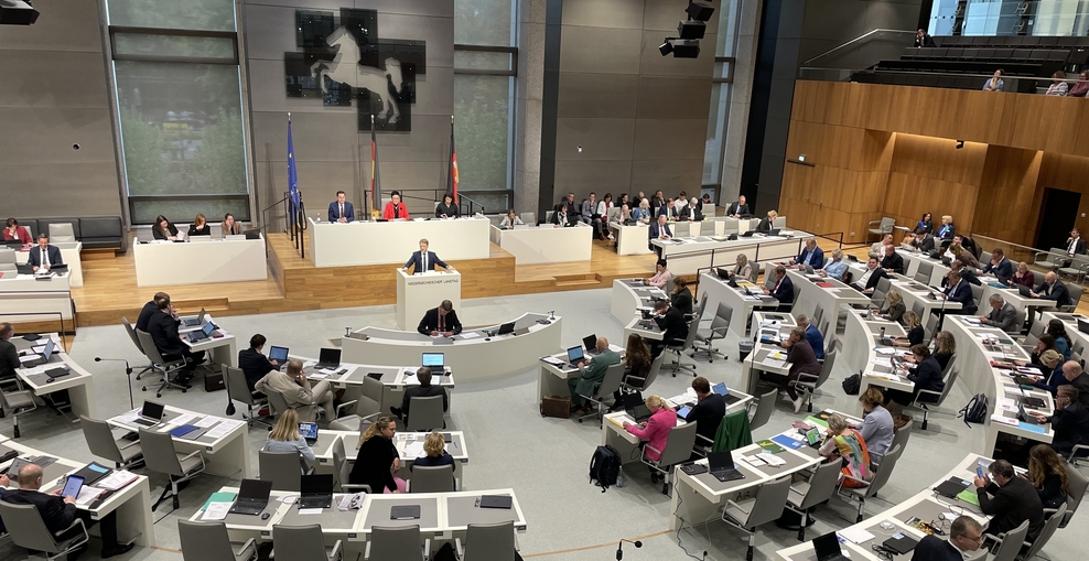 Plenum des Niedersächsischen Landtags.